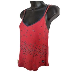 1990s Union Bay Red Blue Crop Tank Top large